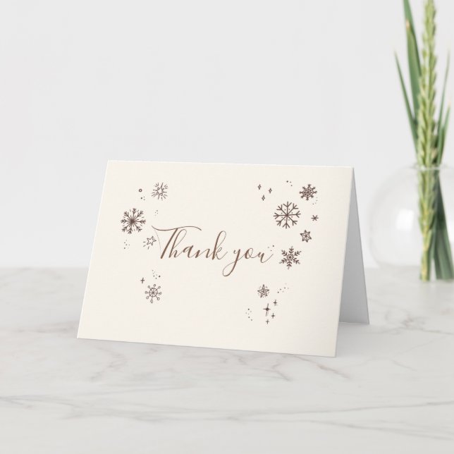 Baby It's Cold Outside Baby Shower  Thank You Card (Front)