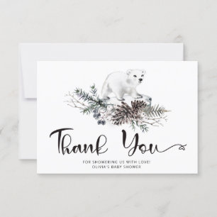 Baby its cold outside baby shower thank you card