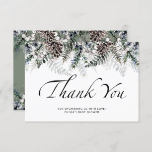 Baby its cold outside baby shower thank you card