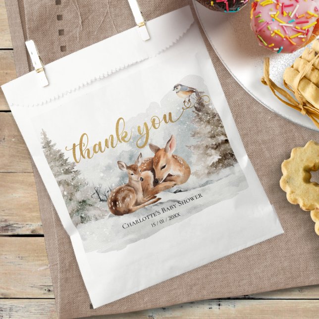 Baby it's cold outside Baby Shower Thank You Card Favor Bag (Creator Uploaded)