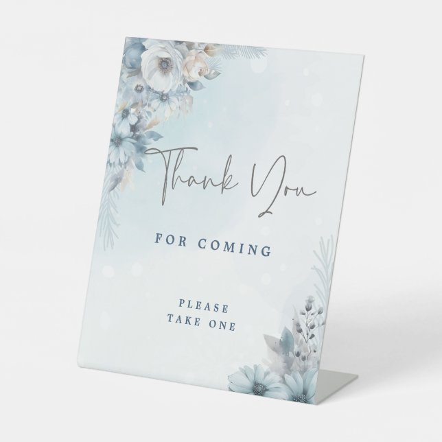 Baby It's Cold Outside Baby Shower Thank You Favor Pedestal Sign (Front)
