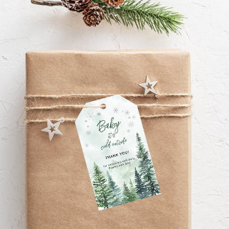 Baby it's Cold Outside Baby Shower Thank You Gift Tags