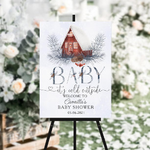 Baby It's Cold Outside Baby Shower Welcome   Foam  Board