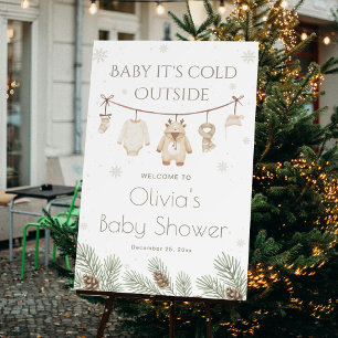 Baby It's Cold Outside Baby Shower Welcome Foam Board