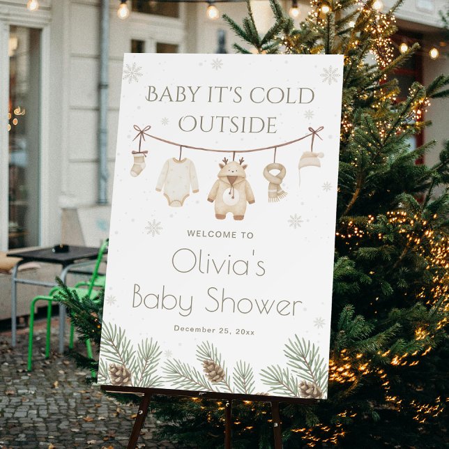 Baby It's Cold Outside Baby Shower Welcome Foam Board (Creator Uploaded)