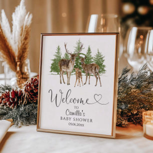 Baby It's Cold Outside Baby Shower Welcome Poster