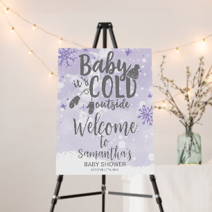 Baby It's Cold Outside Baby Shower Welcome Sign