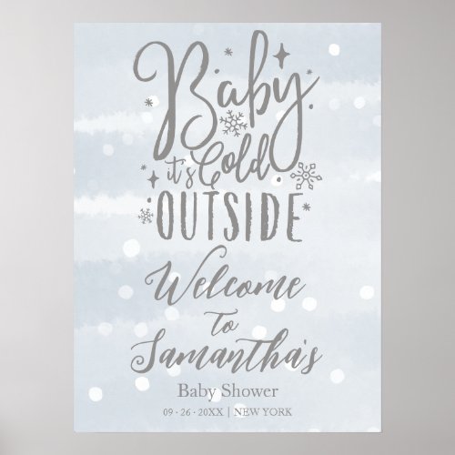 Baby It's Cold Outside Baby Shower Welcome Sign