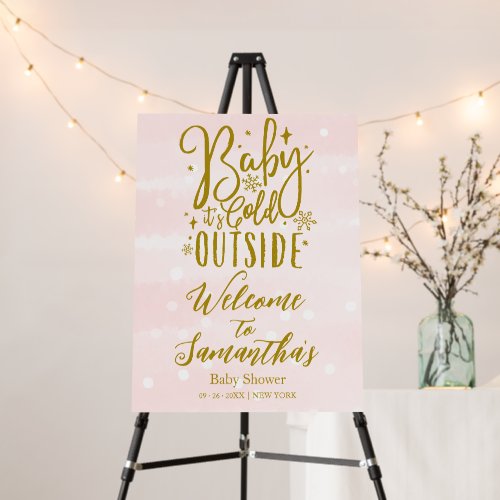 Baby It's Cold Outside Baby Shower Welcome Sign