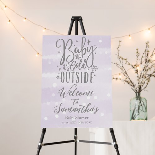 Baby It's Cold Outside Baby Shower Welcome Sign