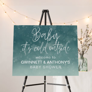 Baby Its Cold Outside Baby Shower Welcome Sign