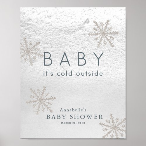 Baby Its Cold Outside Baby Shower Welcome Sign