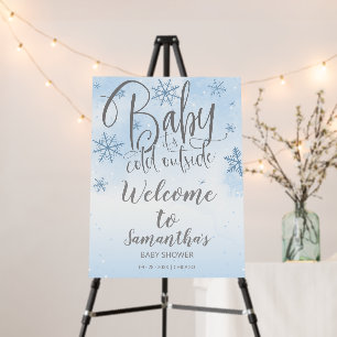 Baby It's Cold Outside Baby Shower Welcome Sign