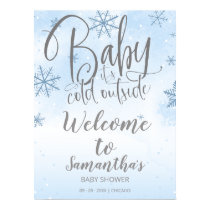 Baby It's Cold Outside Baby Shower Welcome Sign