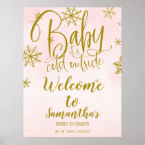 Baby It's Cold Outside Baby Shower Welcome Sign