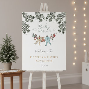 Baby Its Cold Outside Baby Shower Welcome Sign