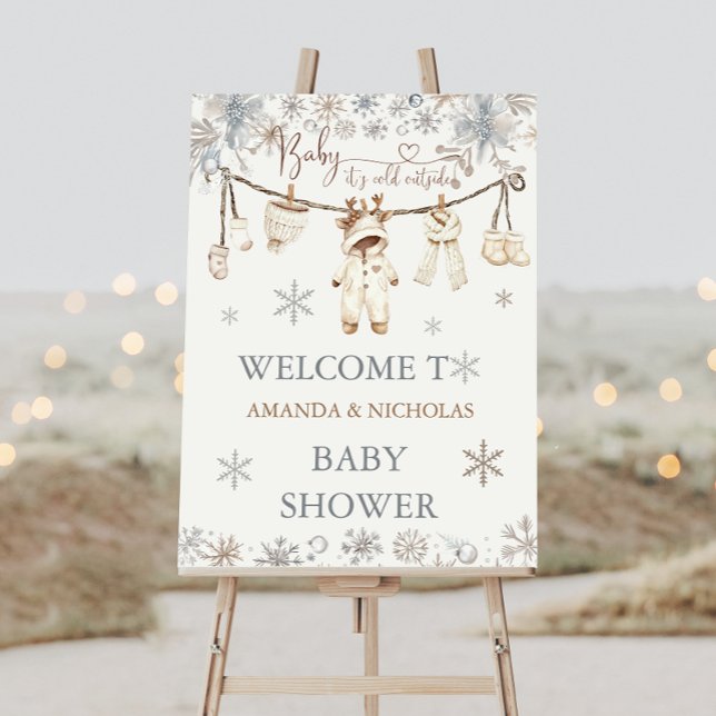 Baby It's Cold Outside Baby Shower Welcome Sign (Creator Uploaded)