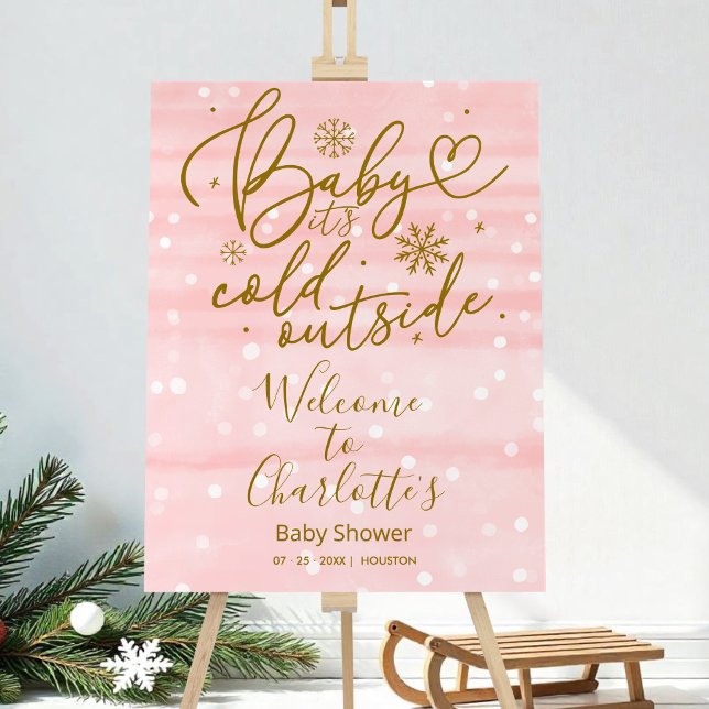 Baby It's Cold Outside Baby Shower Welcome Sign (Creator Uploaded)