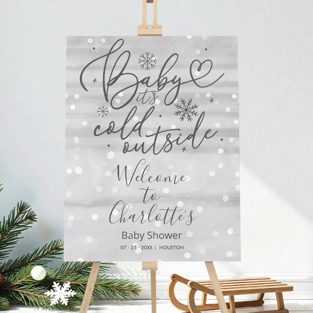 Baby It's Cold Outside Baby Shower Welcome Sign (Creator Uploaded)
