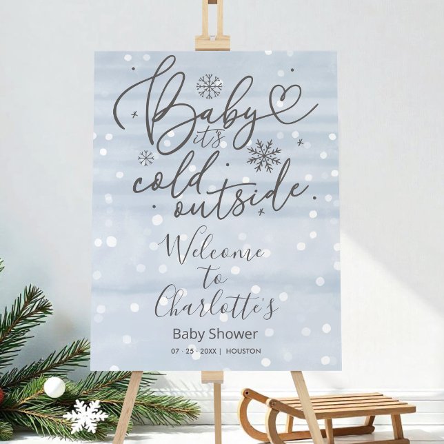 Baby It's Cold Outside Baby Shower Welcome Sign (Creator Uploaded)