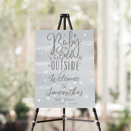 Baby Its Cold Outside Baby Shower Welcome Sign