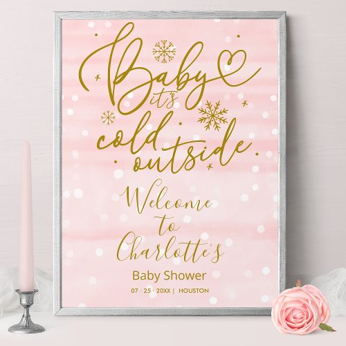 Baby Its Cold Outside Baby Shower Welcome Sign