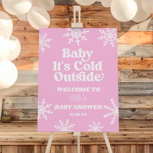 Baby Its Cold Outside Baby Shower Welcome Sign