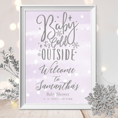 Baby Its Cold Outside Baby Shower Welcome Sign