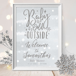 Baby It's Cold Outside Baby Shower Welcome Sign