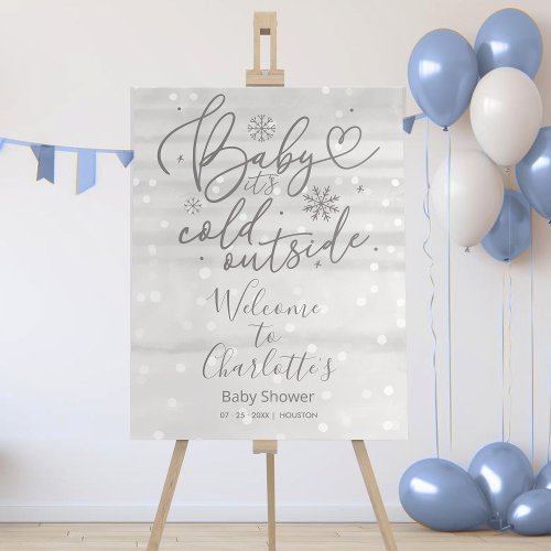 Baby Its Cold Outside Baby Shower Welcome Sign