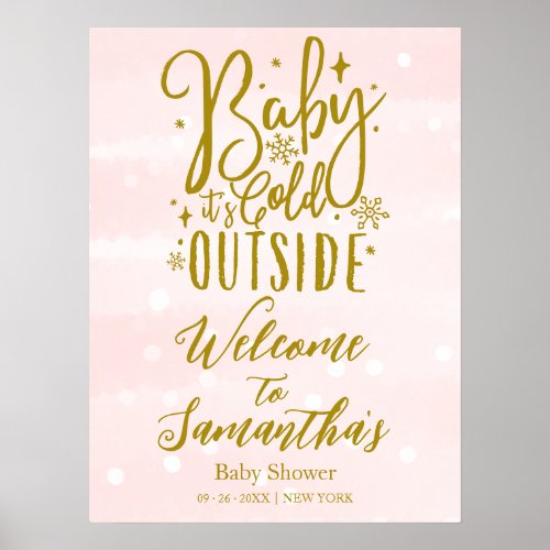 Baby It's Cold Outside Baby Shower Welcome Sign
