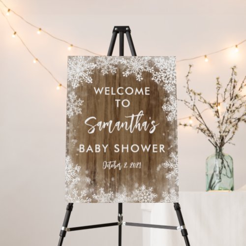  Baby its cold Outside Baby Shower Welcome Sign