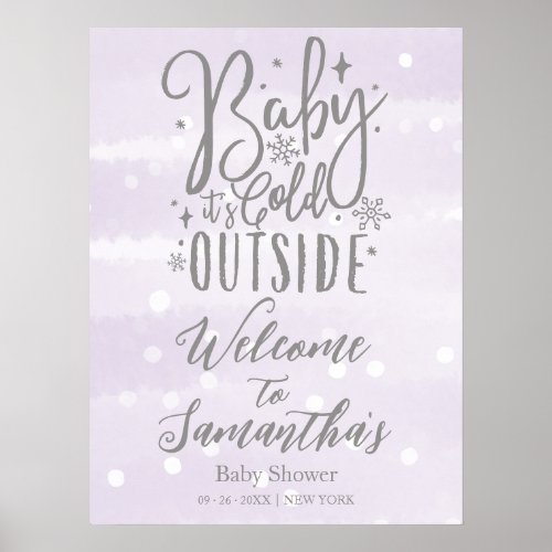 Baby It's Cold Outside Baby Shower Welcome Sign