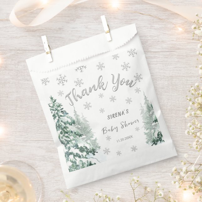 Baby it's Cold Outside Baby Shower Winter Favor Bag (Clipped)