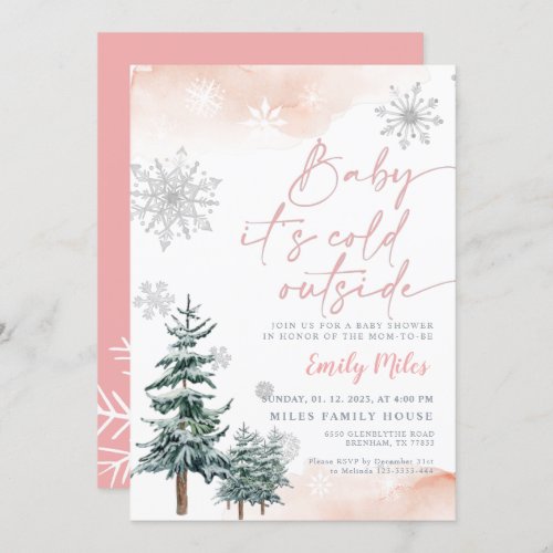 Baby its cold outside Baby shower winter Invitation