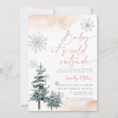 Baby it's cold outside, Baby shower winter Invitation (Front)