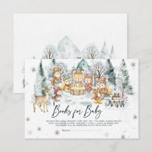 Baby Its Cold Outside Baby Shower Woodland Books Enclosure Card