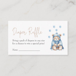 Baby It's Cold Outside Bear Diaper Raffle Enclosure Card