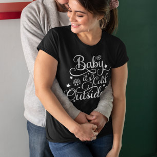 Baby Its Cold Outside Black Womens Winter Tri-Blend Shirt