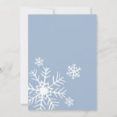 Baby it's cold outside, Blue baby shower  Invitation (Back)