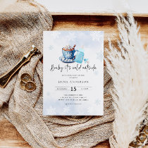 Baby It's Cold Outside Blue Boy Baby Shower Invitation