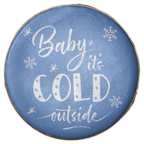 Baby Its Cold Outside Blue Chocolate Covered Oreo