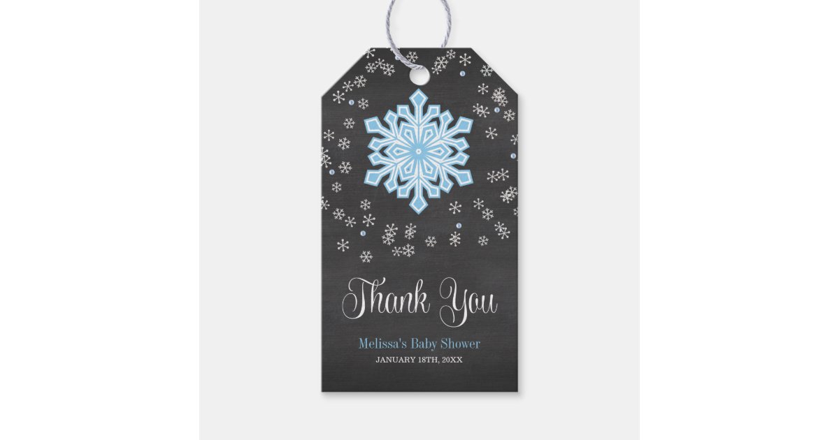 Baby It S Cold Outside Blue Snowflakes Baby Shower Gift