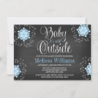 Baby It's Cold Outside Blue Snowflakes Baby Shower