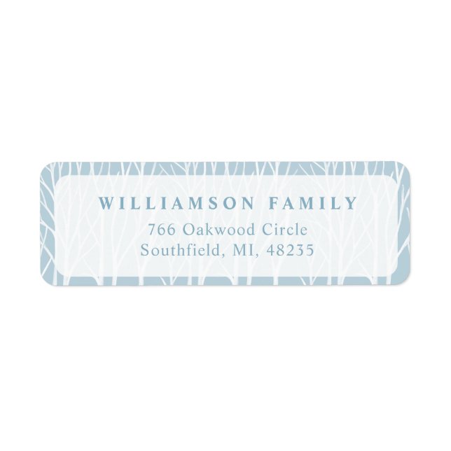 Baby It's Cold Outside Blue Winter Christmas Birch Label (Front)