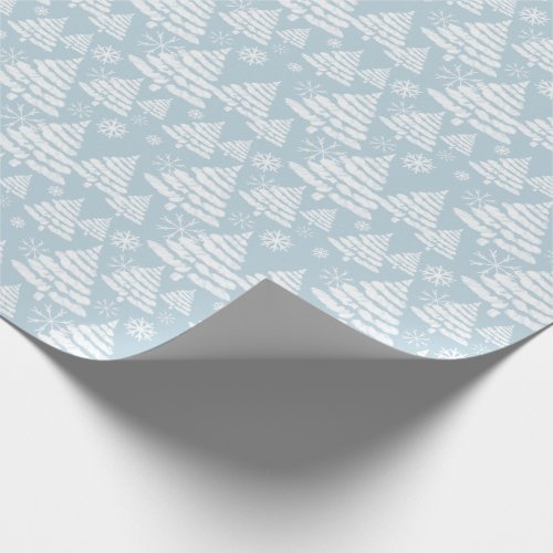 Baby Its Cold Outside Blue Winter Christmas Scene Wrapping Paper