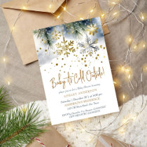 Baby it's cold outside boho winter baby shower invitation