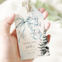 Baby it's cold Outside Bow Baby Shower Gift Tags