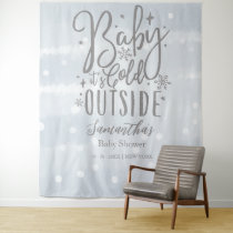 Baby It's Cold Outside Boy Baby Shower Backdrop