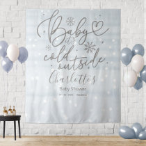 Baby It's Cold Outside Boy Baby Shower Backdrop